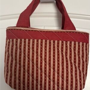 Handmade Red Patterned Women's Mini Journal Tote